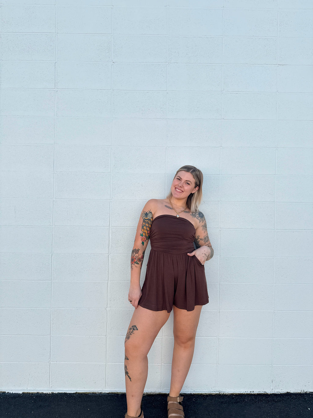Maisey Ruched Rompers (Multiple Colors)