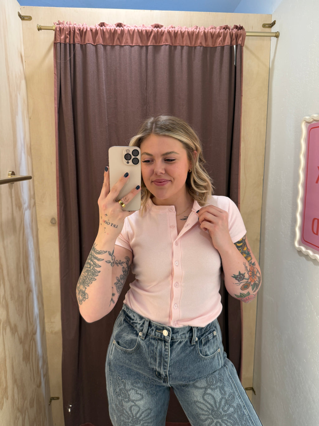 Ribbed Button Down Tees (multiple colors)
