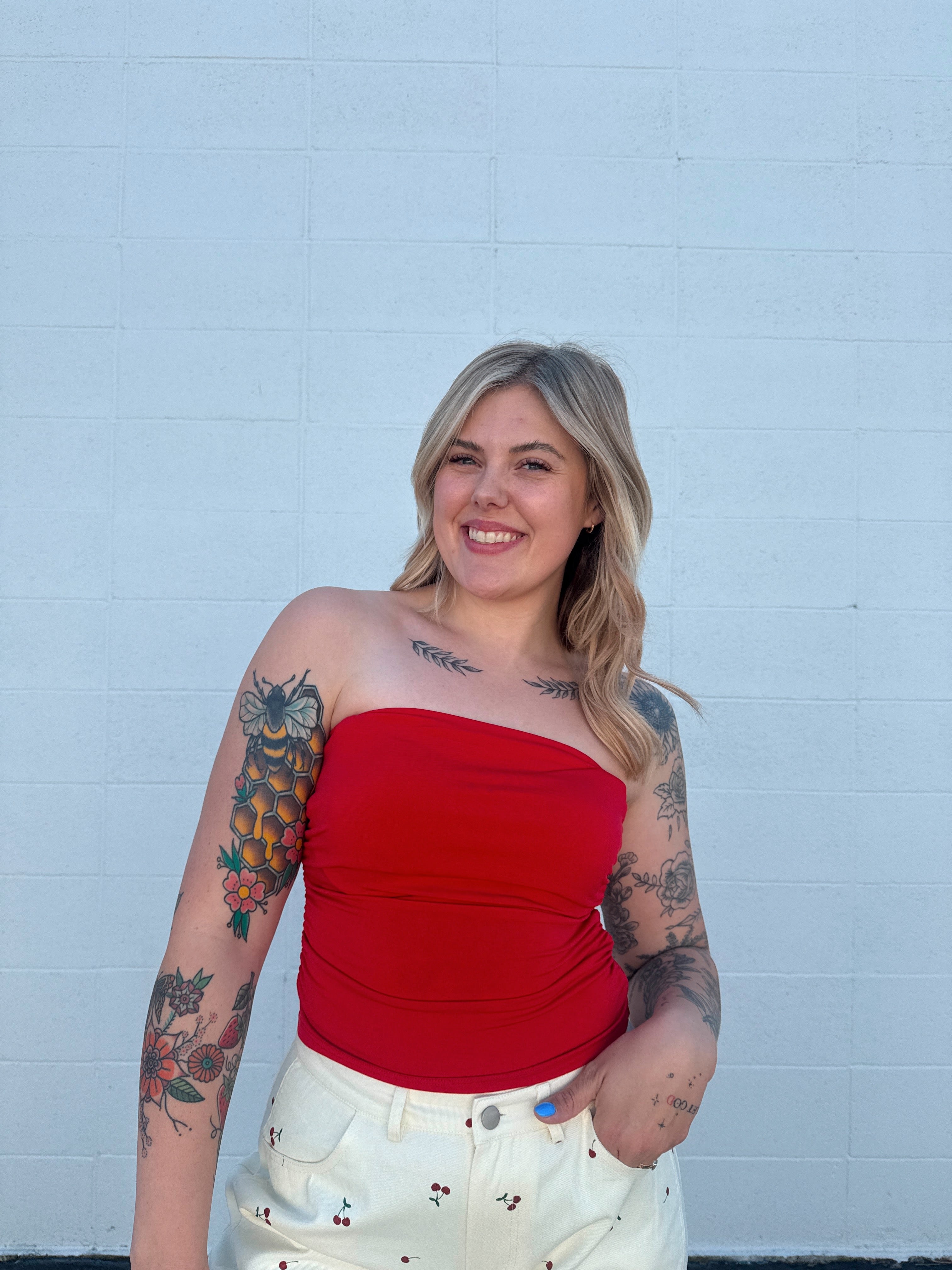 Ruby Red Tube Top