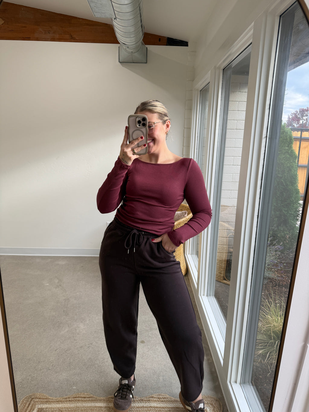 Barely There Boat Neck Long Sleeve