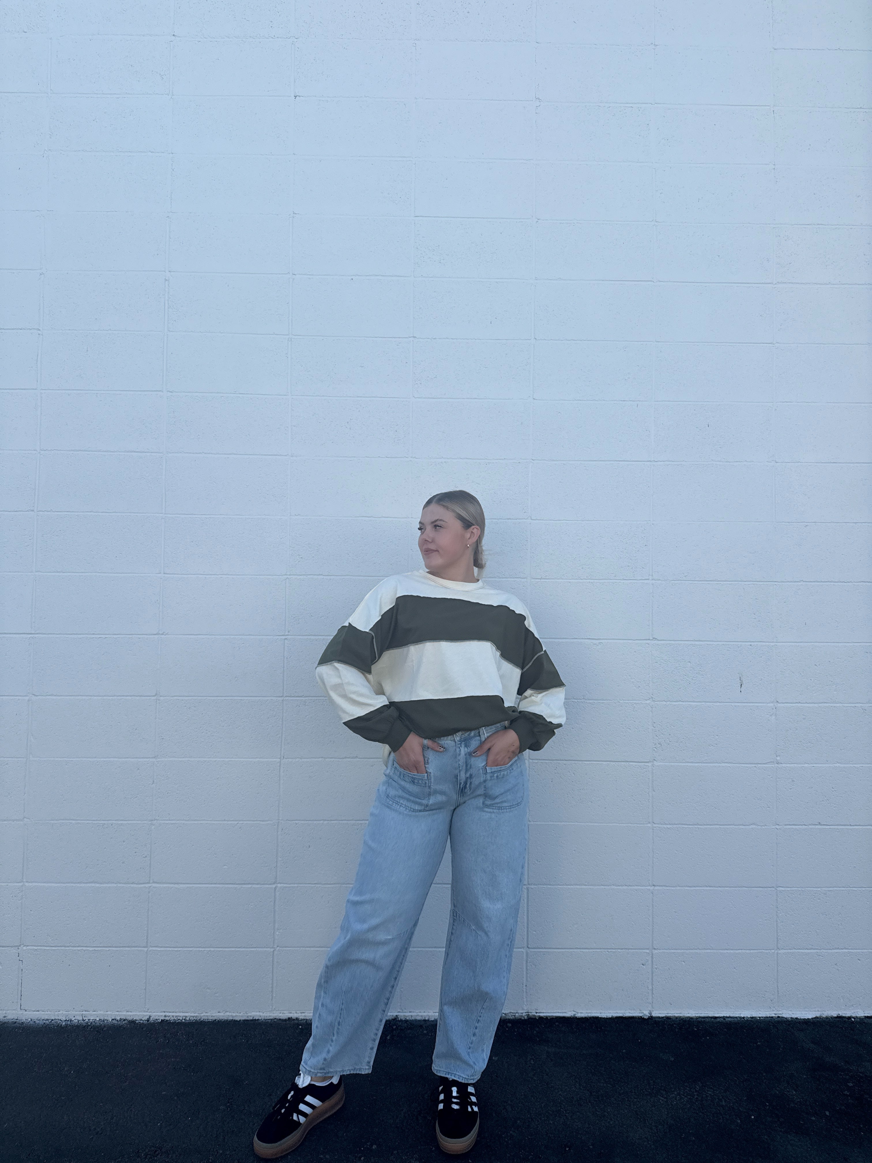 Kenzie Front Pocket Barrel Jeans