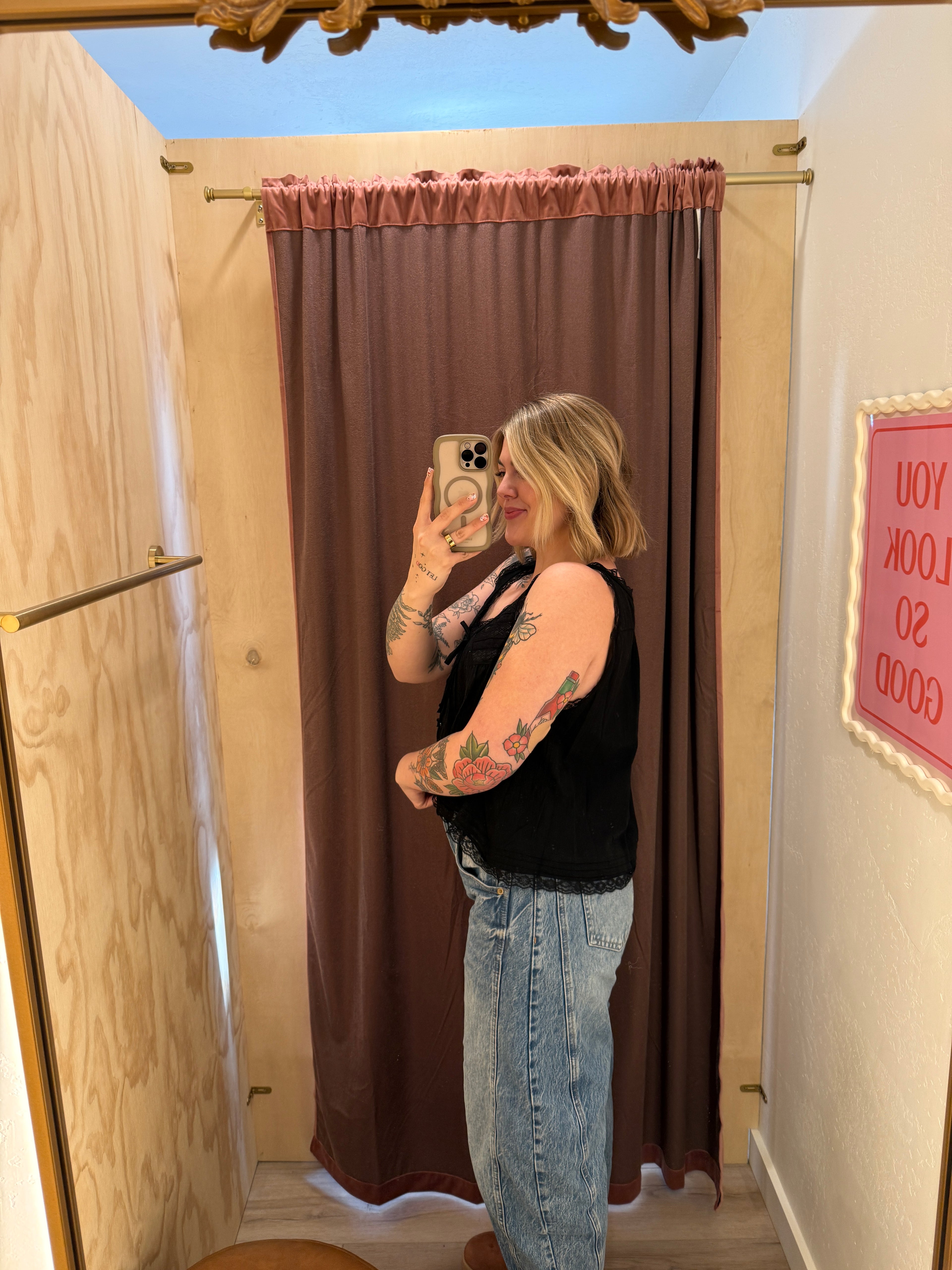 Paislee Lace Trimmed Tank Top