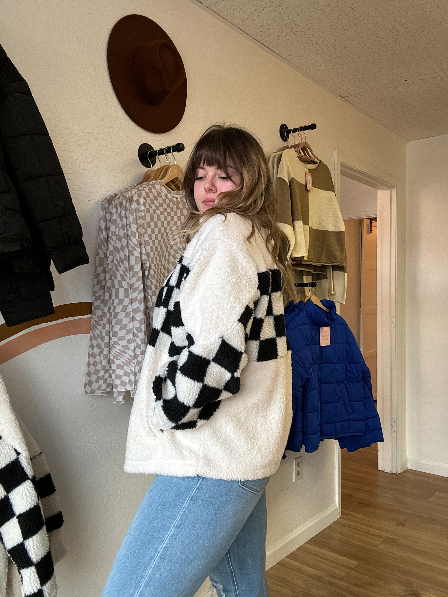 Checker Sherpa Shacket