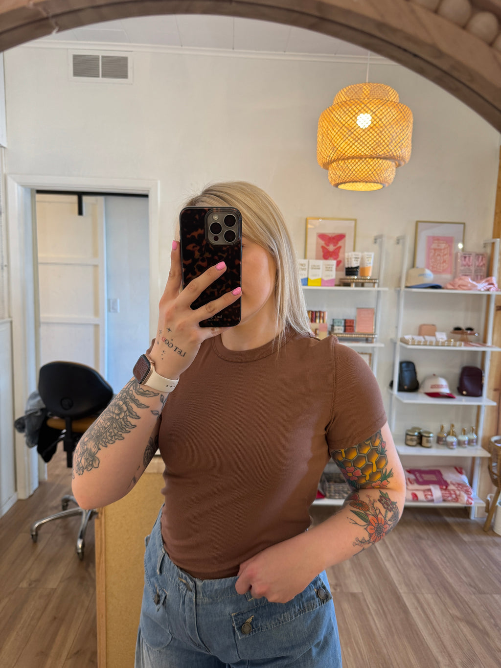 Ribbed Knit Basic Tee (multiple colors)