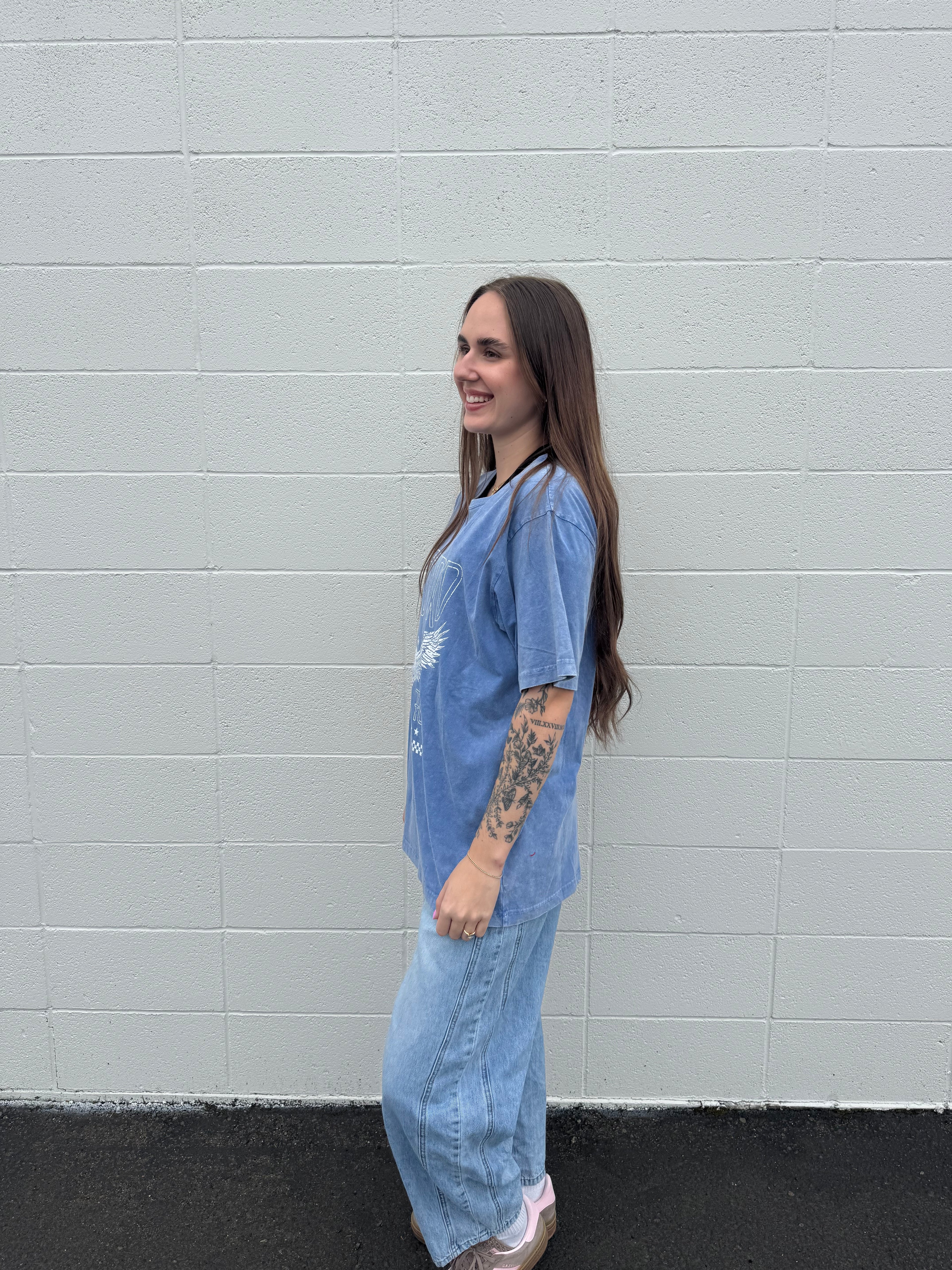 Free Bird Washed Boyfriend Tee