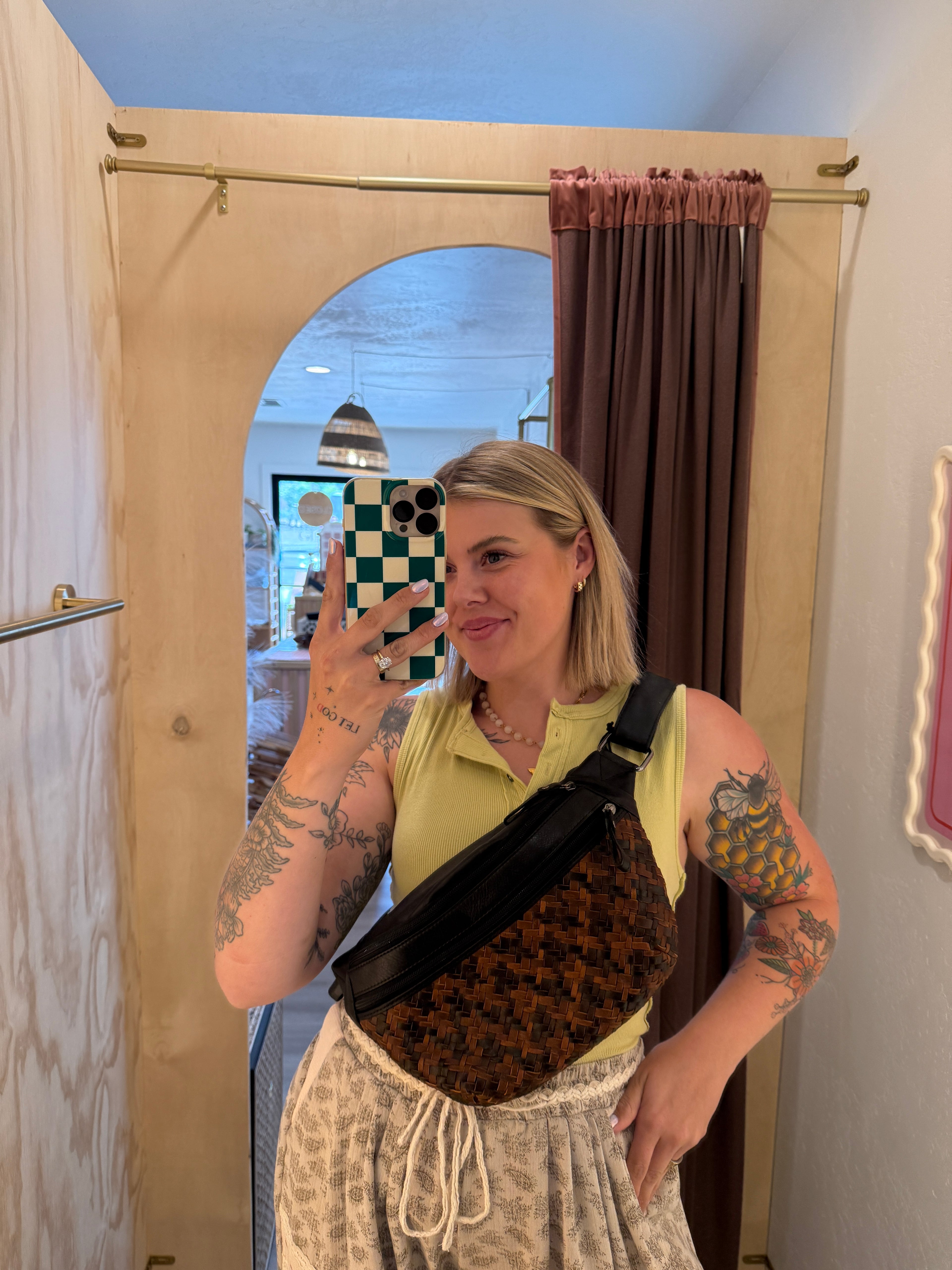 Lady Conceal - Haisley Woven Leather Sling
