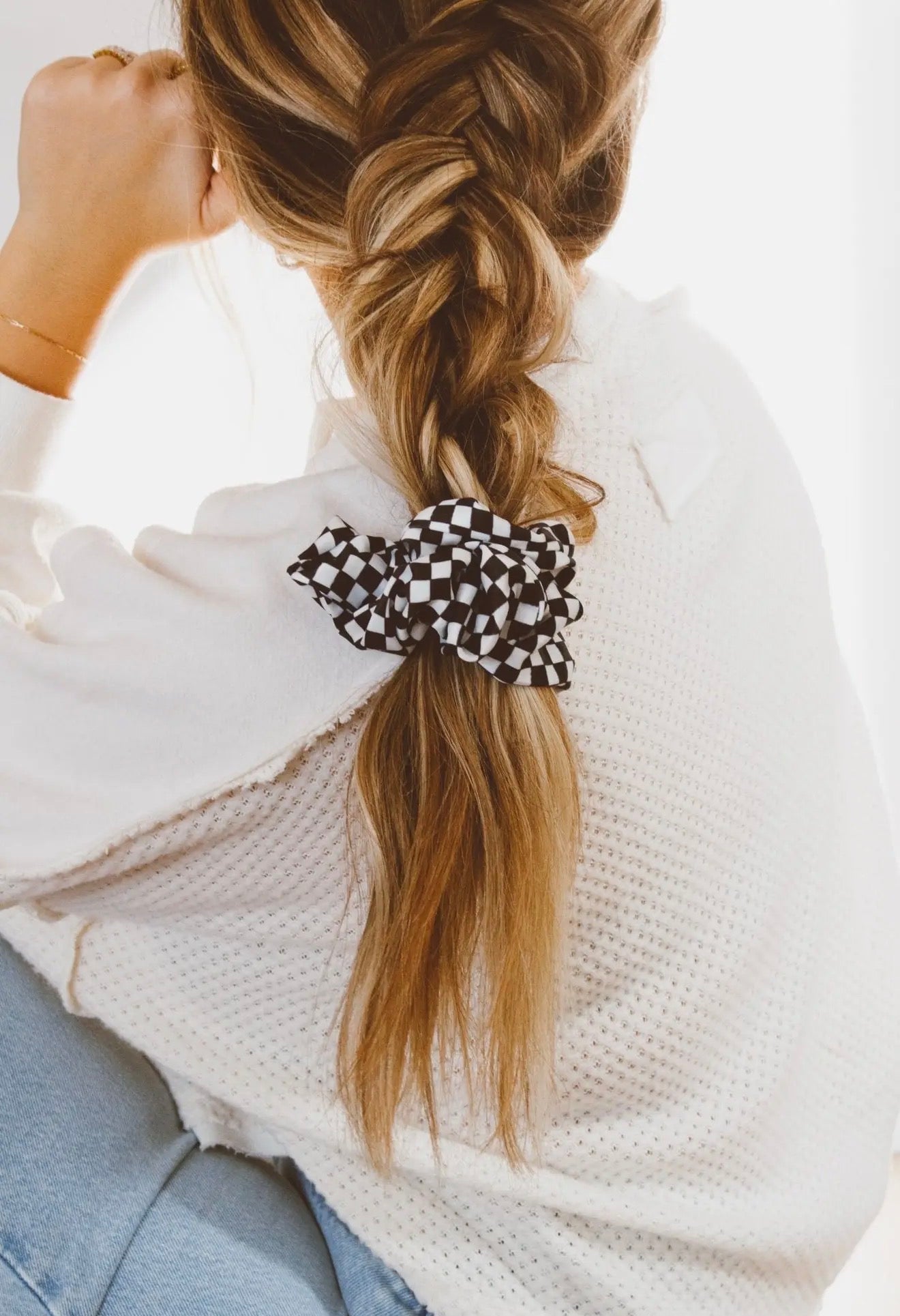 Checker Scrunchie