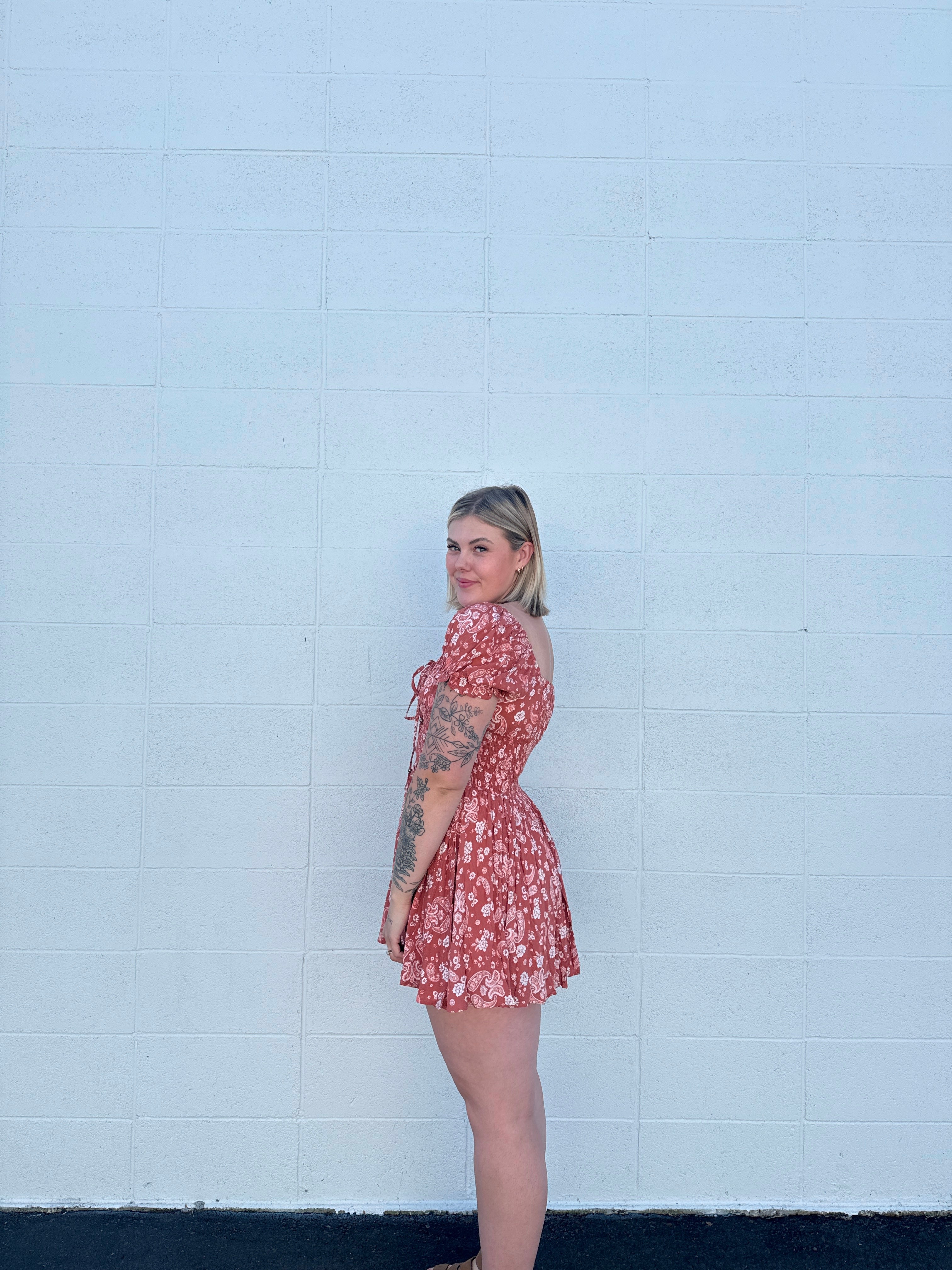 Sunset Paisley Romper