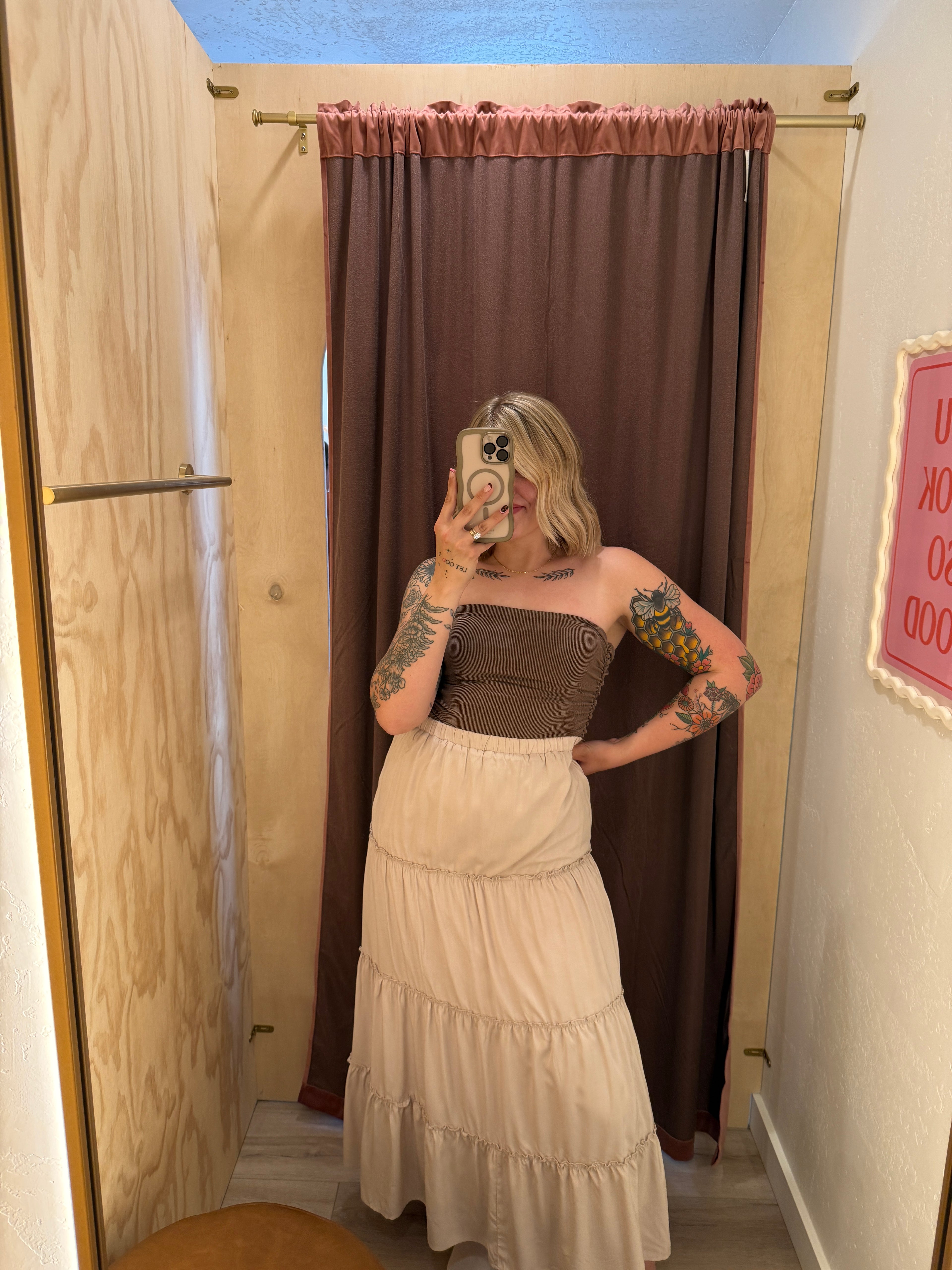 Flirt + Flow Ruffled Hem Maxi Skirt (multiple colors)