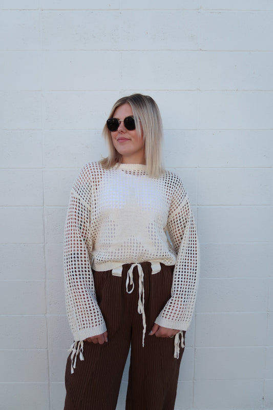 Starry Knit Sweater Top