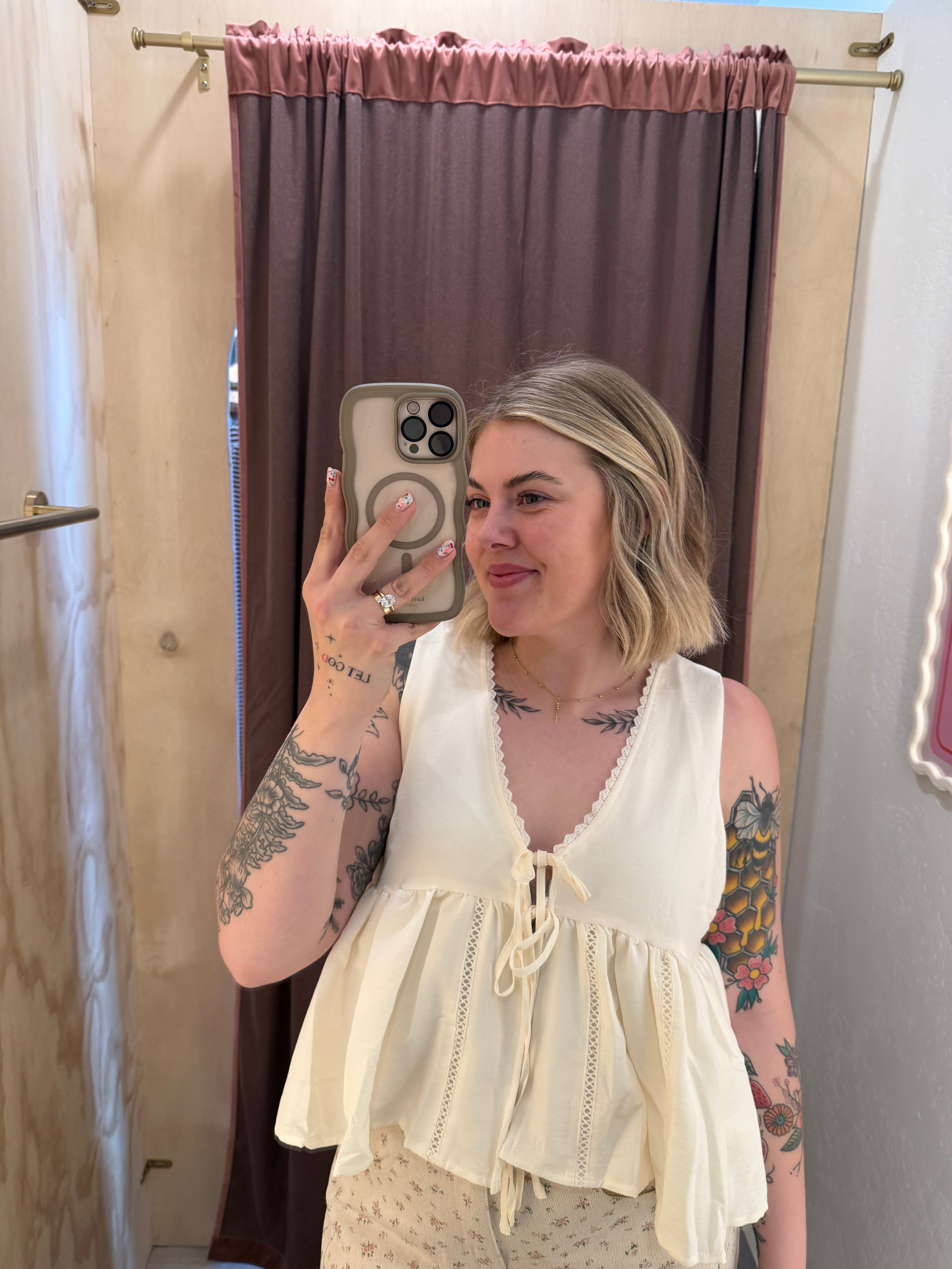 The Darling Lace Tie Top