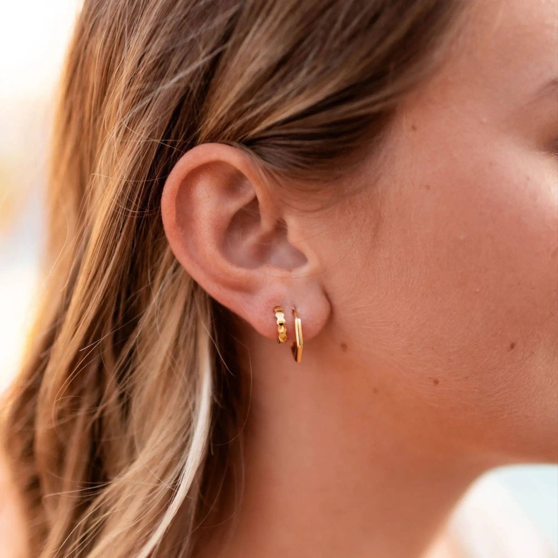 Mauve Honeycomb Hoops