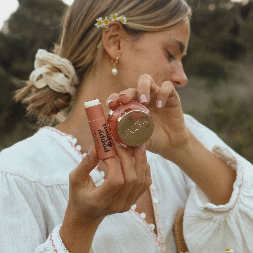 Poppy and Pout Lip Care Duo - Pomegranate Peach