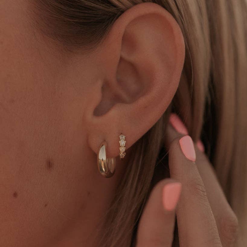 Mauve Stella Hoops
