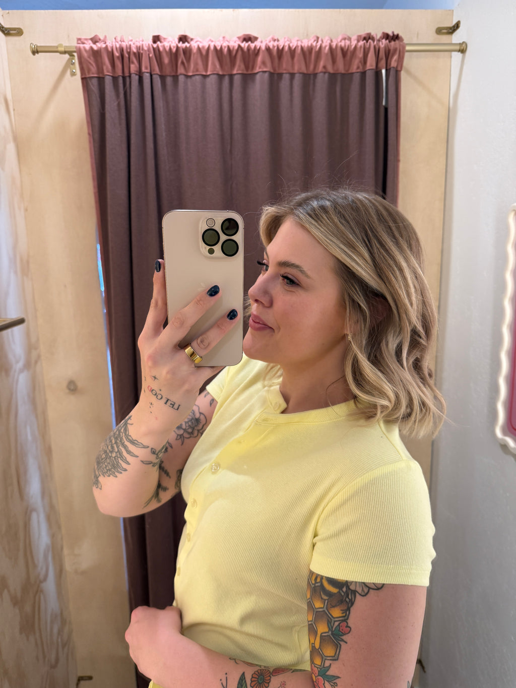 Ribbed Button Down Tees (multiple colors)