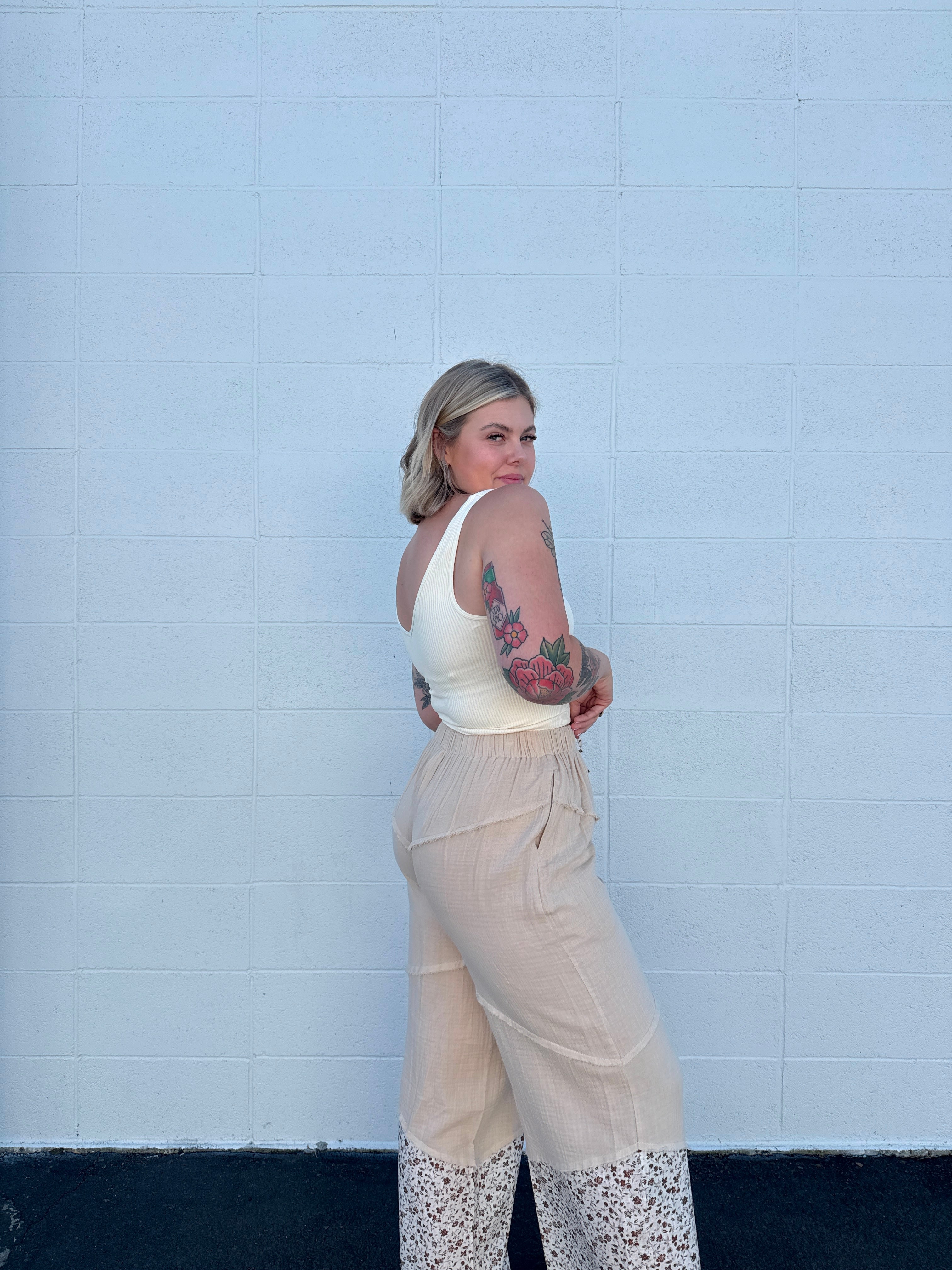 Sunkissed Petal Wide Leg Pants