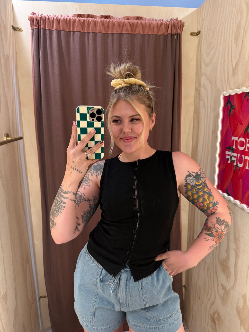 Pointelle Button Down Tanks (Multiple Colors)