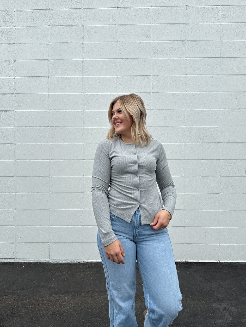 Button Up Long Sleeve Top (multiple colors)