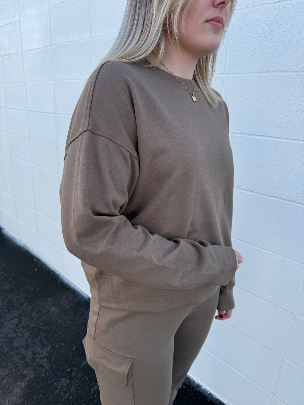 Lounge Around Crewneck Cargo Set (Multiple Colors)