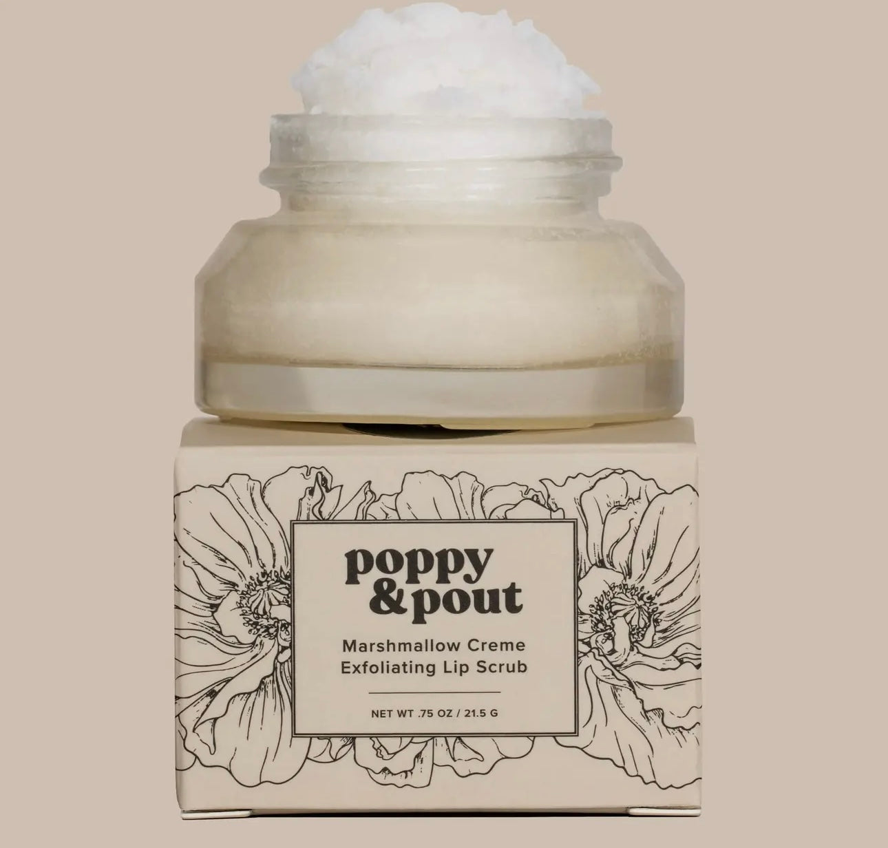 Poppy & Pout Lip Exfoliation Scrub + Daisy Spatula: Marshmallow Creme