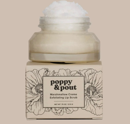 Poppy & Pout Lip Exfoliation Scrub + Daisy Spatula: Marshmallow Creme