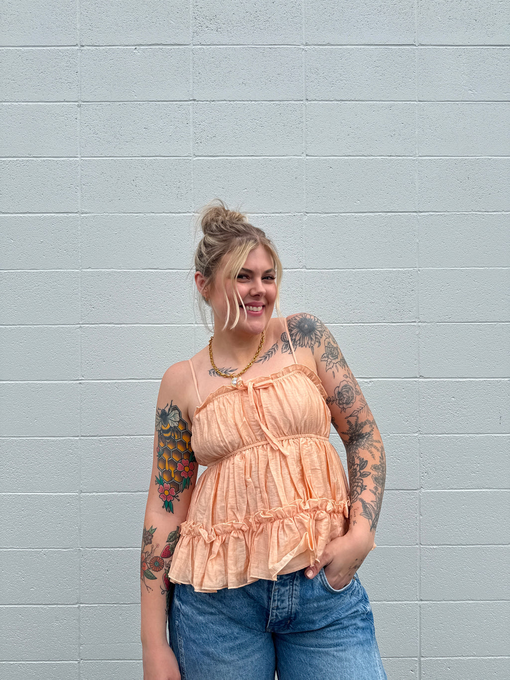 Peachy Keen Ruffle Tank