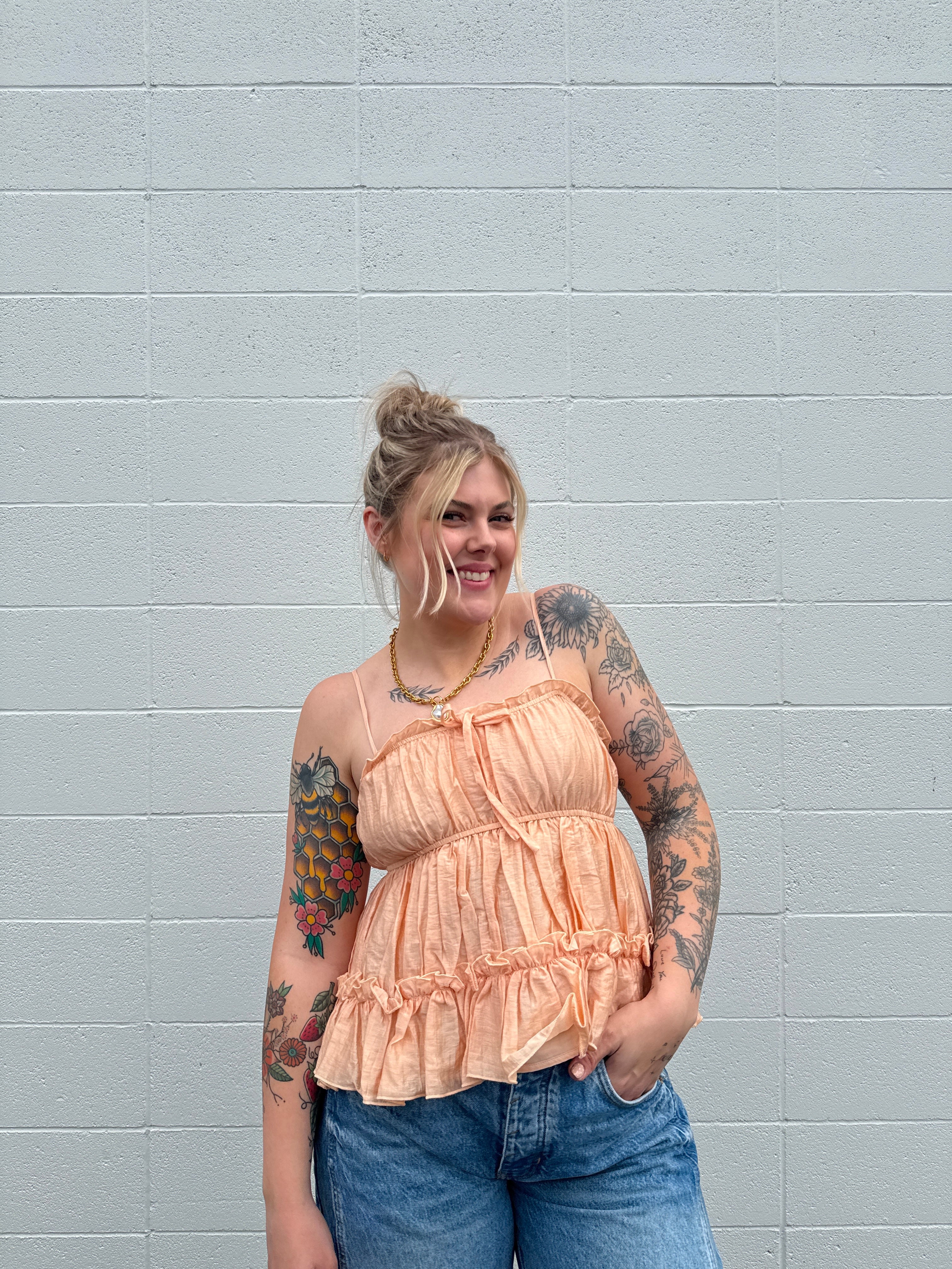 Peachy Keen Ruffle Tank