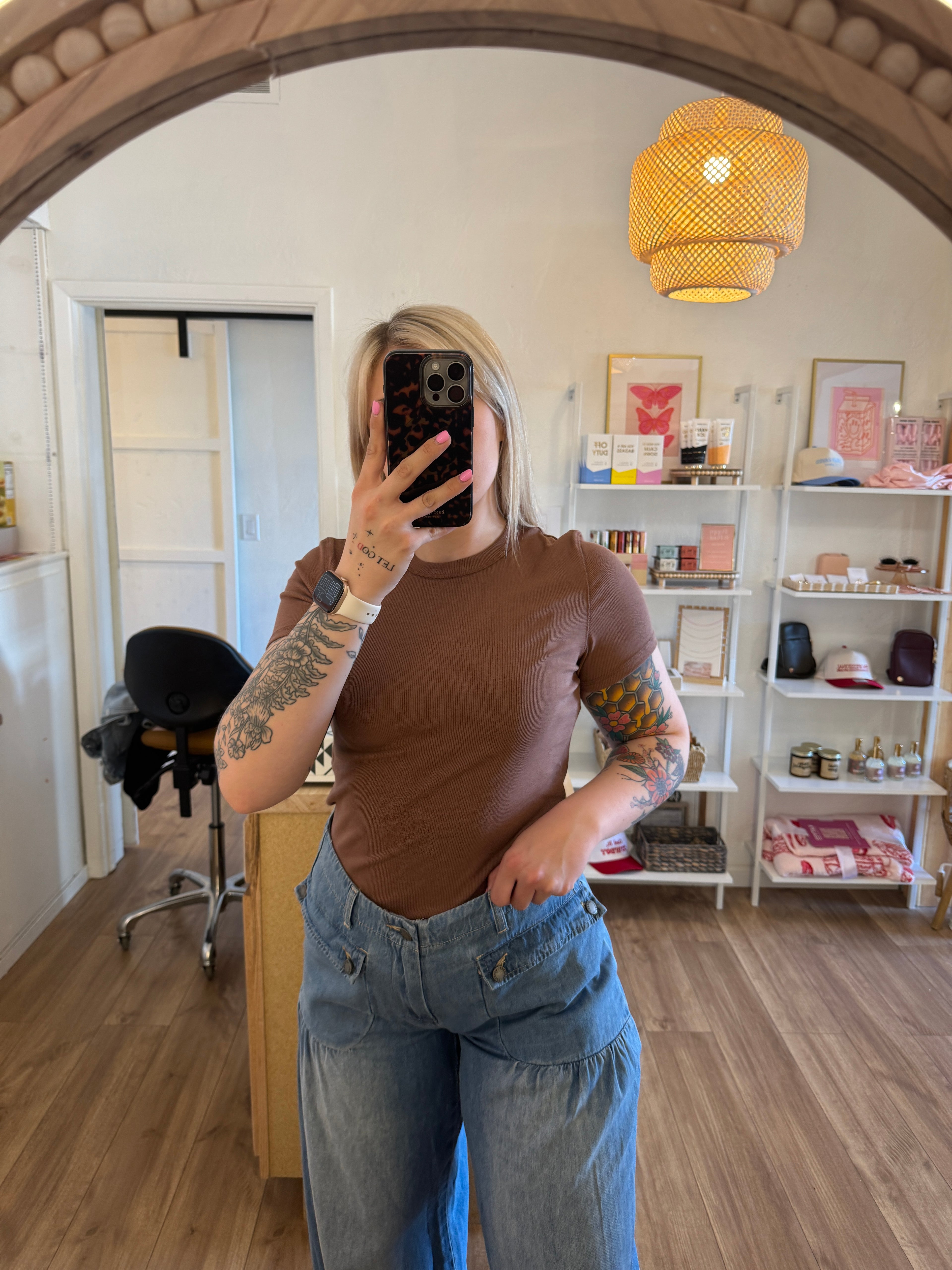 Ribbed Knit Basic Tee (multiple colors)