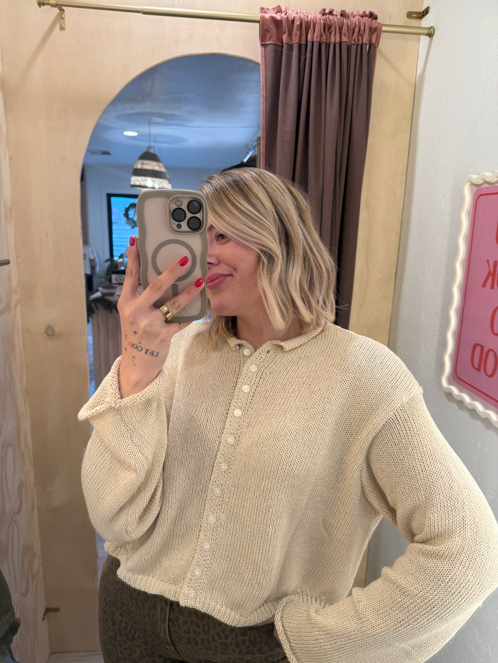 Macie Oatmeal Cardigan