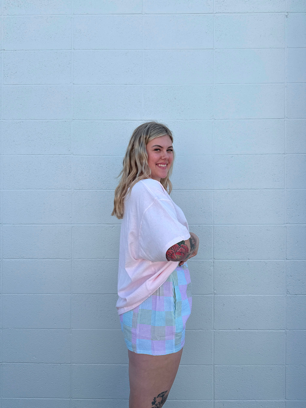 Pink Mix Checkered Boxer Shorts