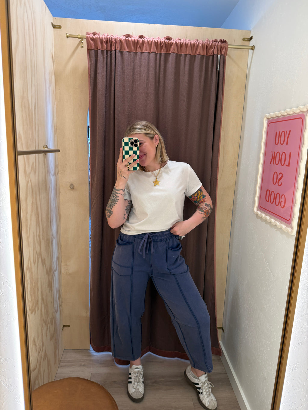 Lover Girl Blue Mineral Wash Pants