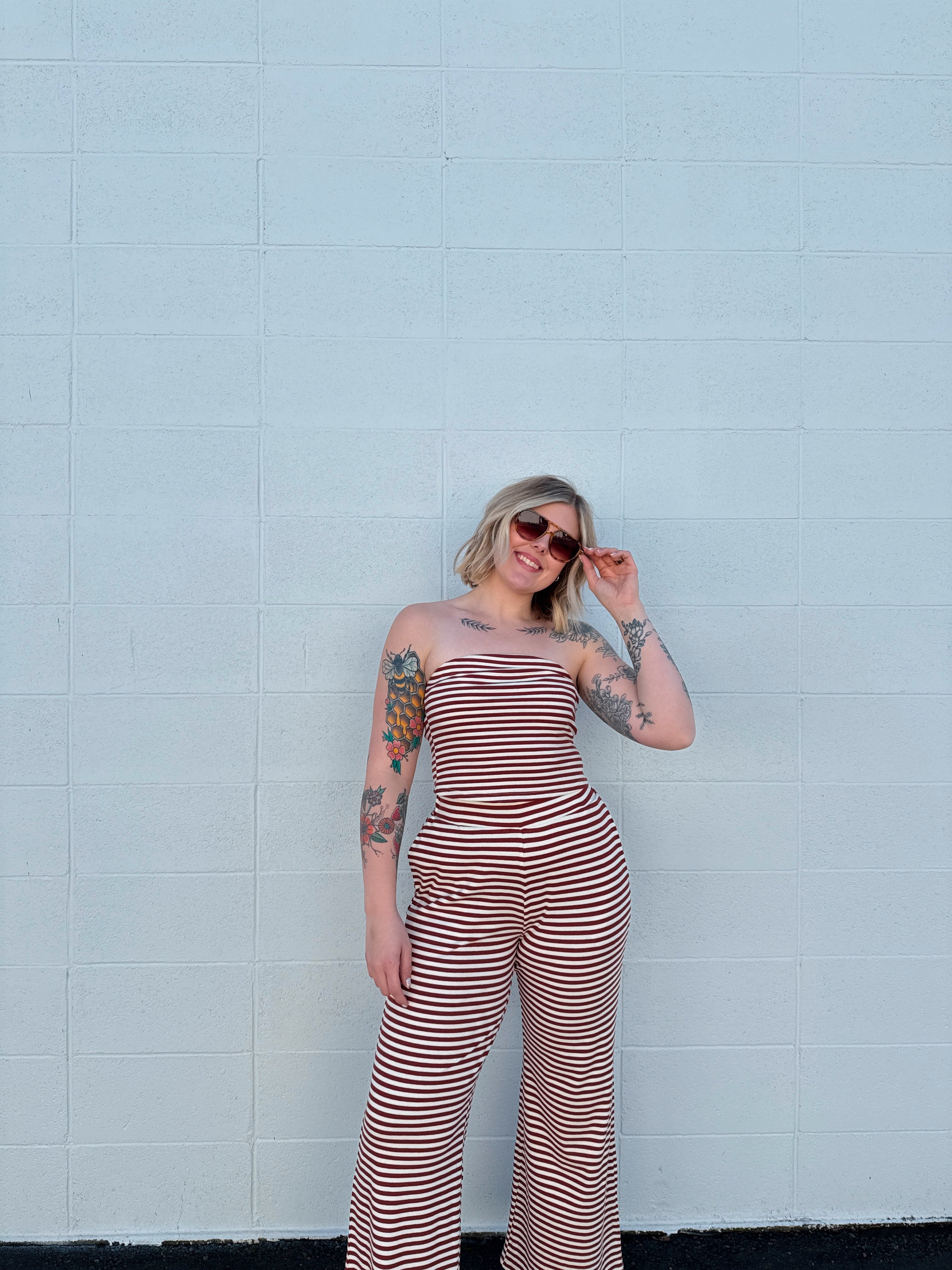 Coastline Brown Striped Set