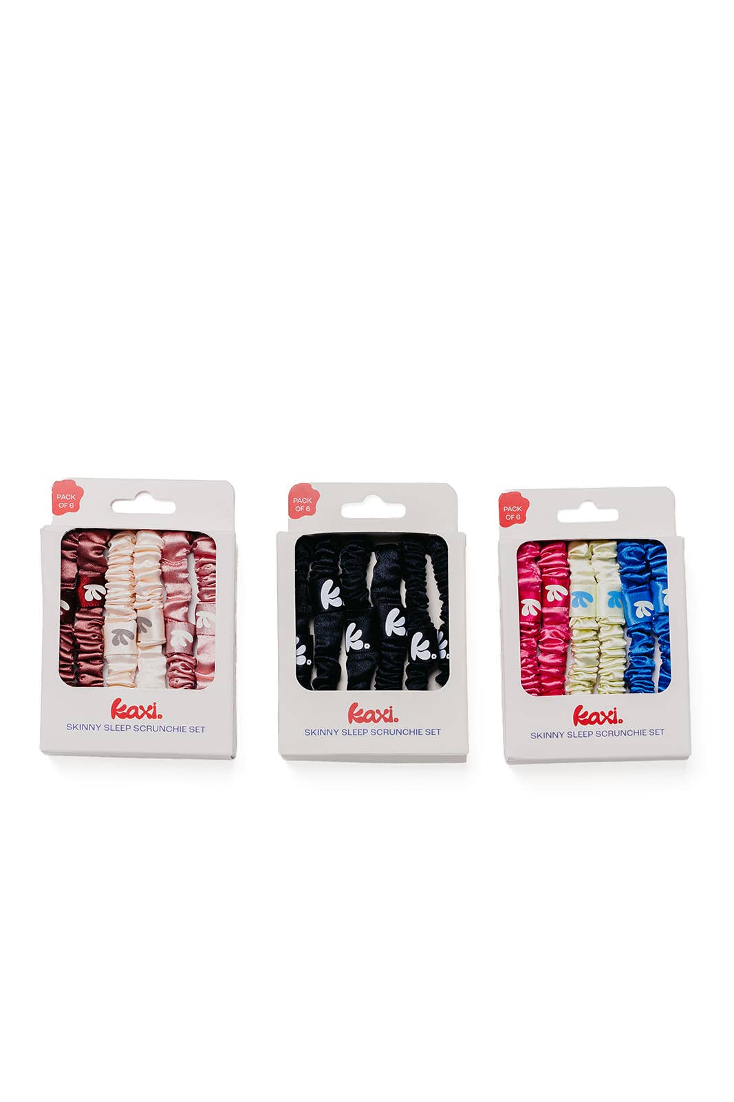 Skinny Sleep Scrunchies 6 Pack (Multiple Colors)