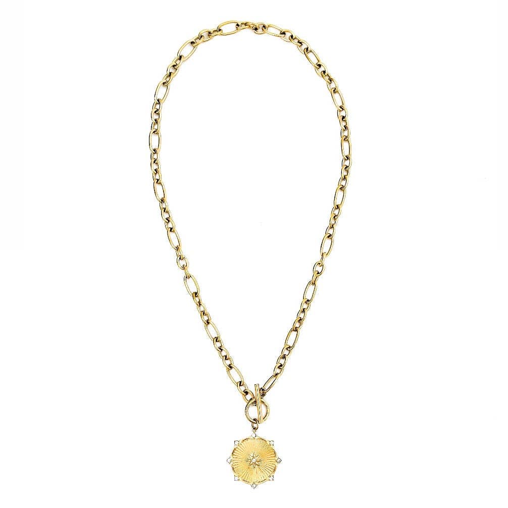Raylee Toggle Starburst Coin Necklace