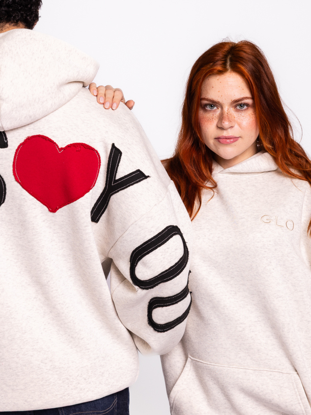 Jesus Loves You Patchwork Oatmeal Hoodie