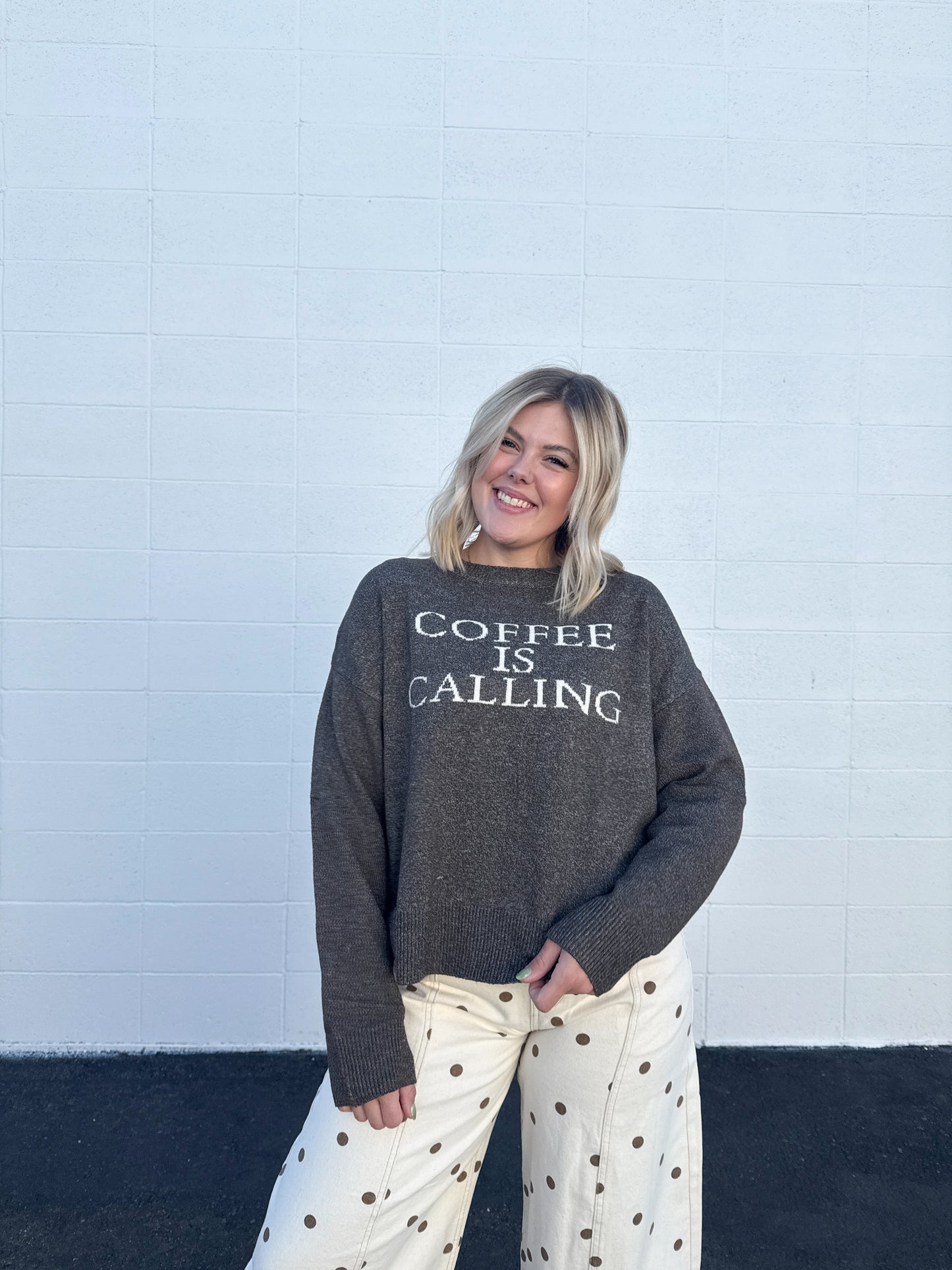 Coffee Is Calling Crewneck Sweater