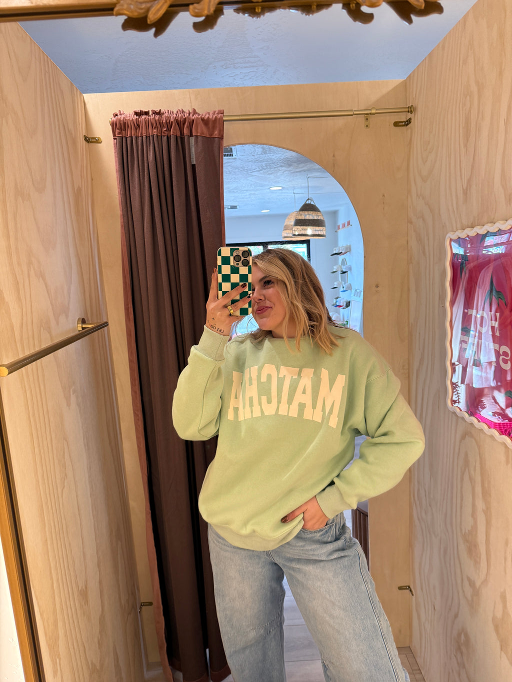 Matcha Graphic Oversized Crewneck
