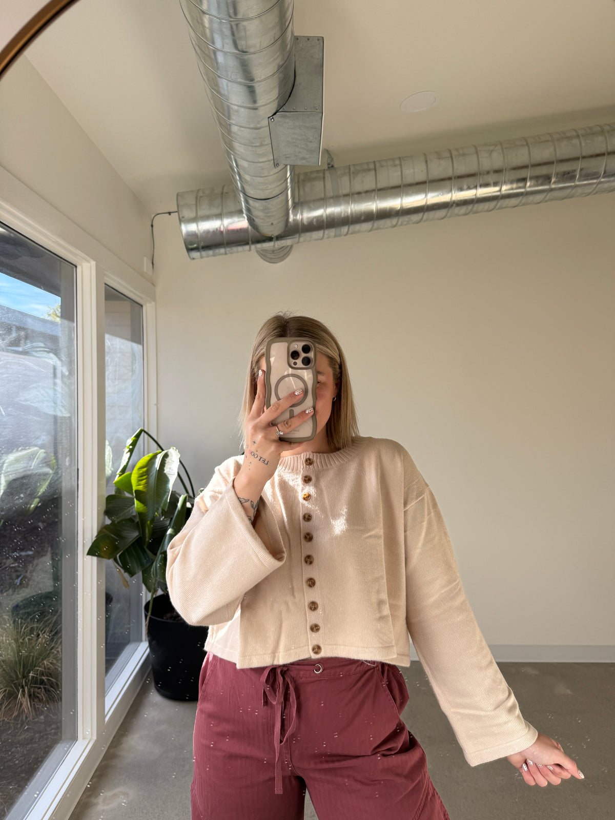 Cropped Button Down Cardigans (Multiple Colors)