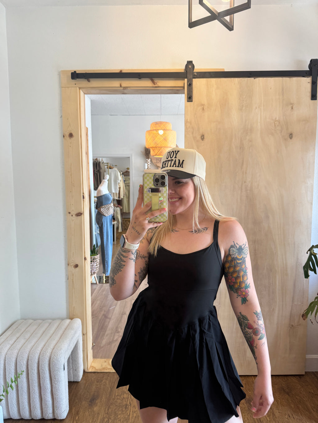 Just a Little Flirty Black Skort Dress