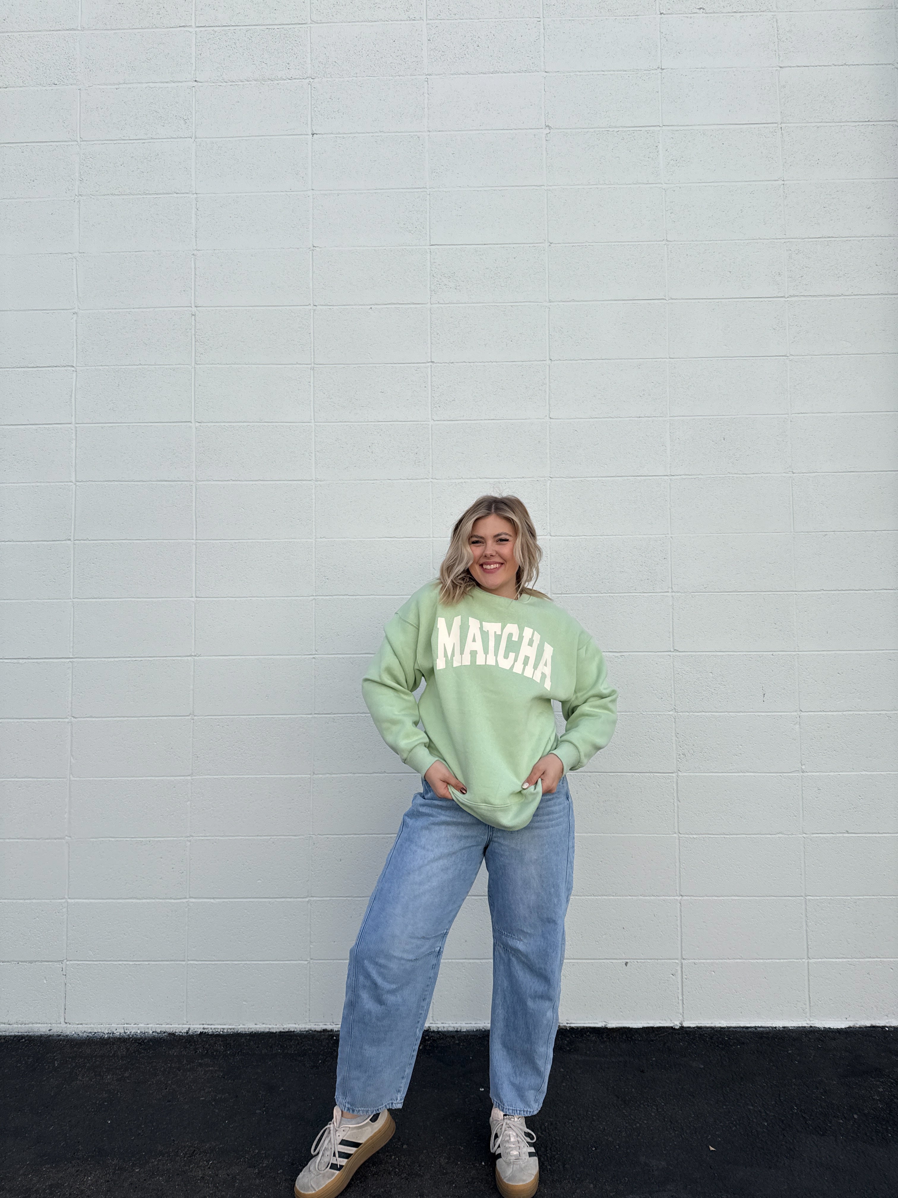 Matcha Graphic Oversized Crewneck