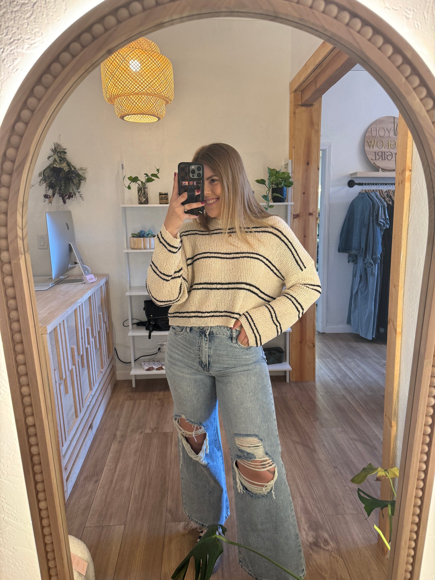 Emma Striped Knit Pullover