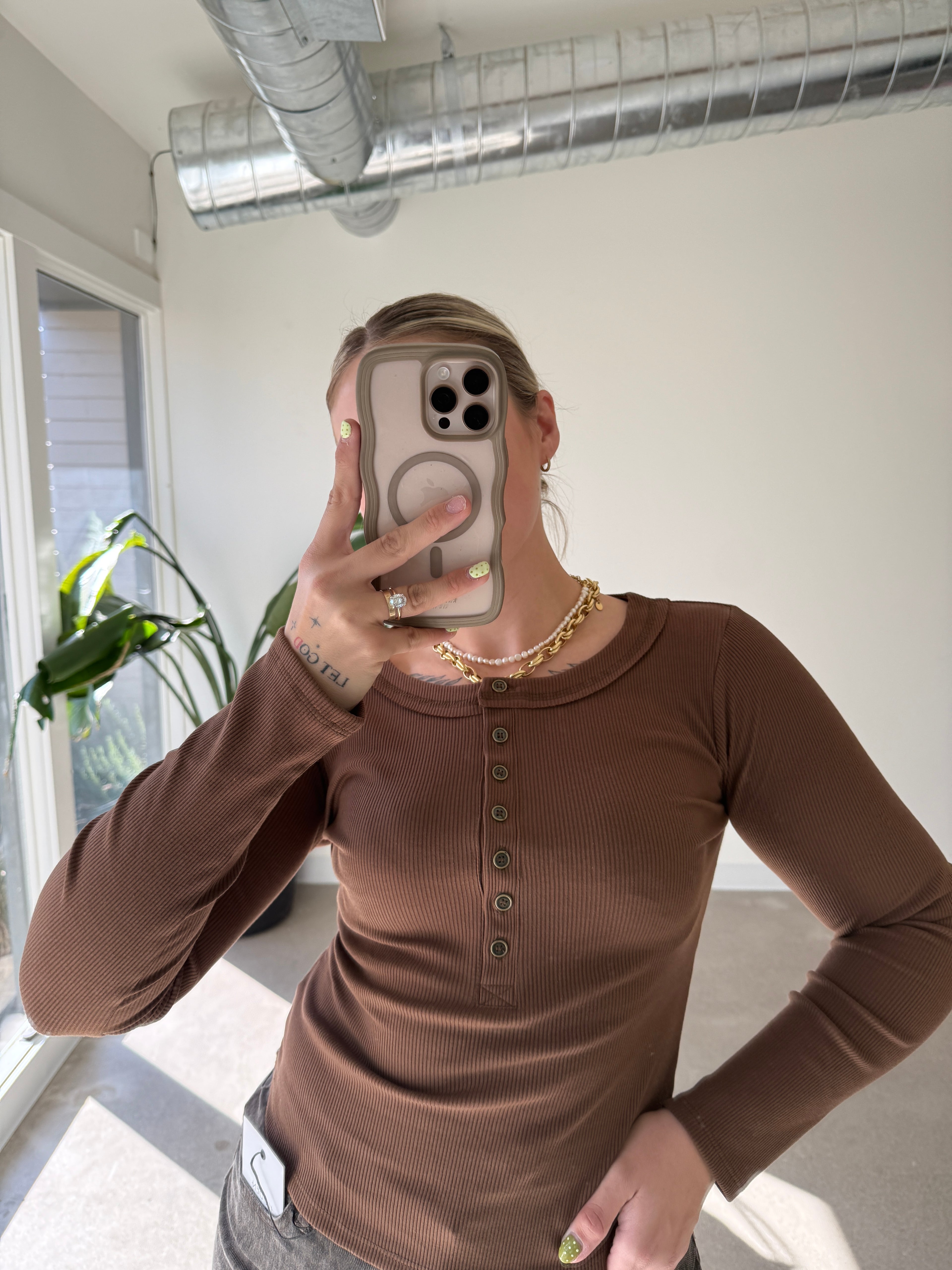 Hadley Henley Ribbed Long Sleeves (Multiple Colors)