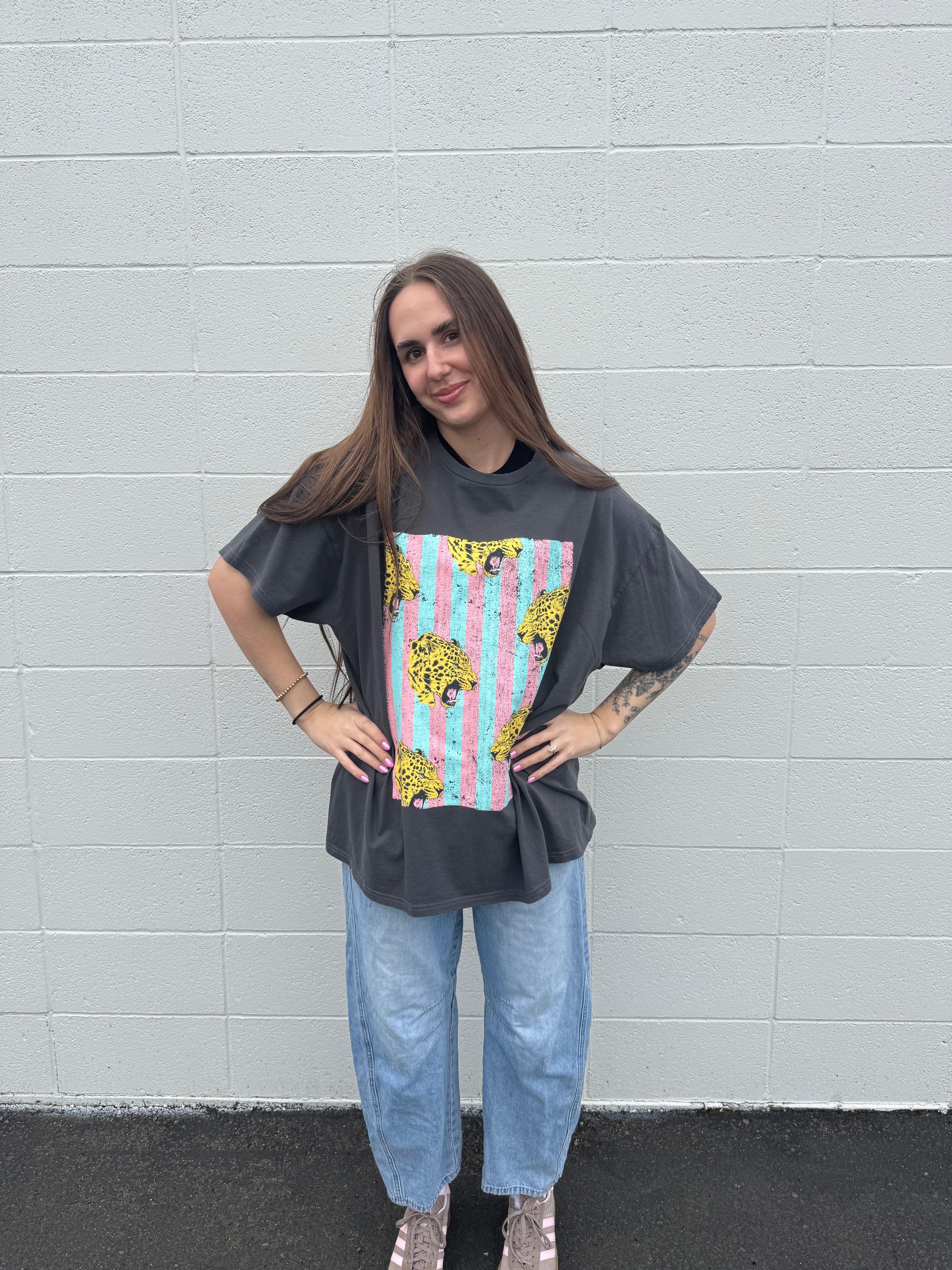 Leopards Oversized Graphic Tee