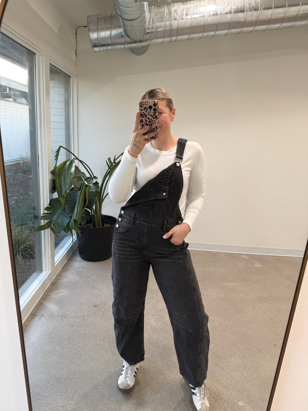 Mineral Washed Barrel Overalls (Multiple Colors)
