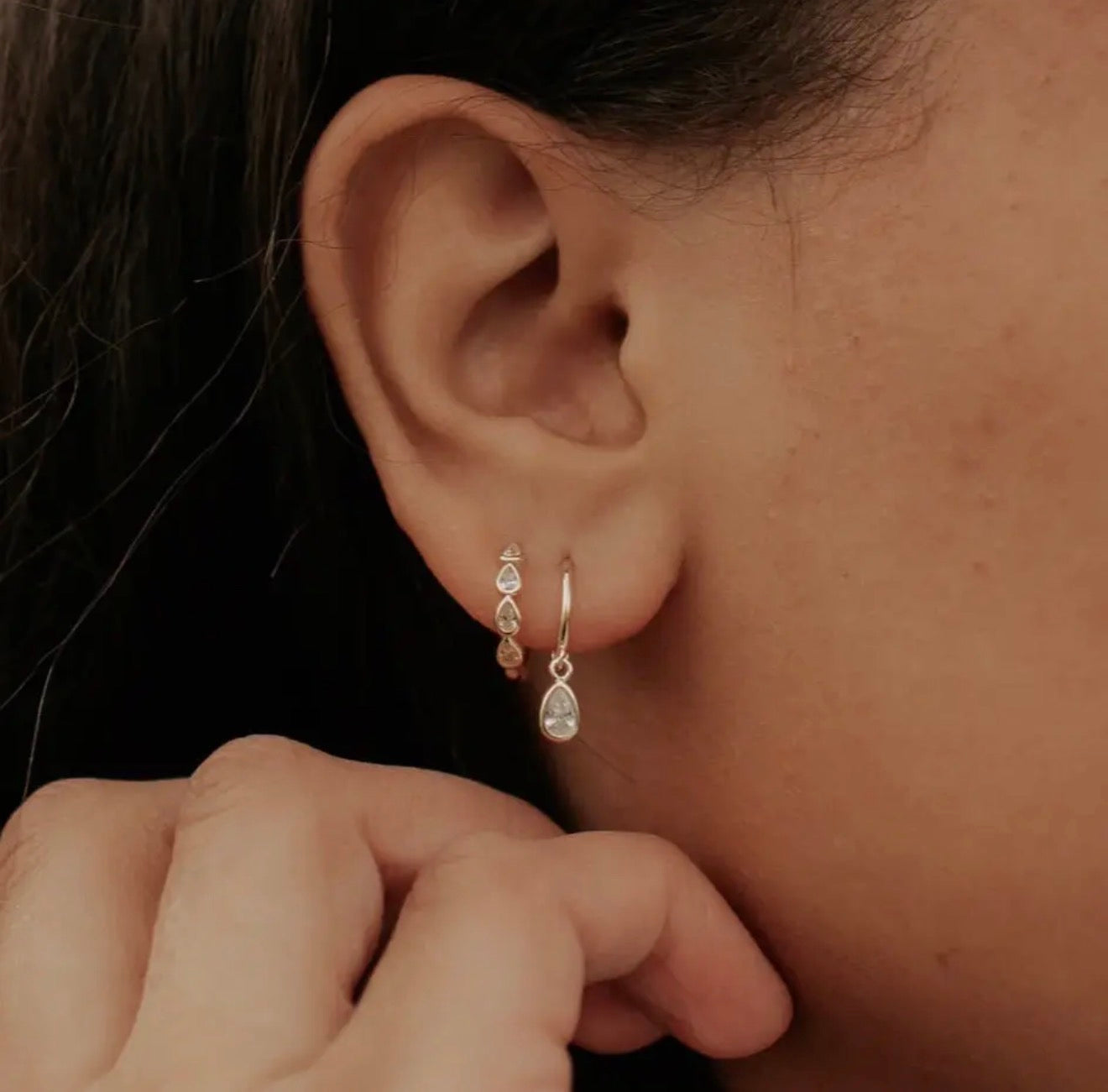 Mauve May Raindrop Hoops