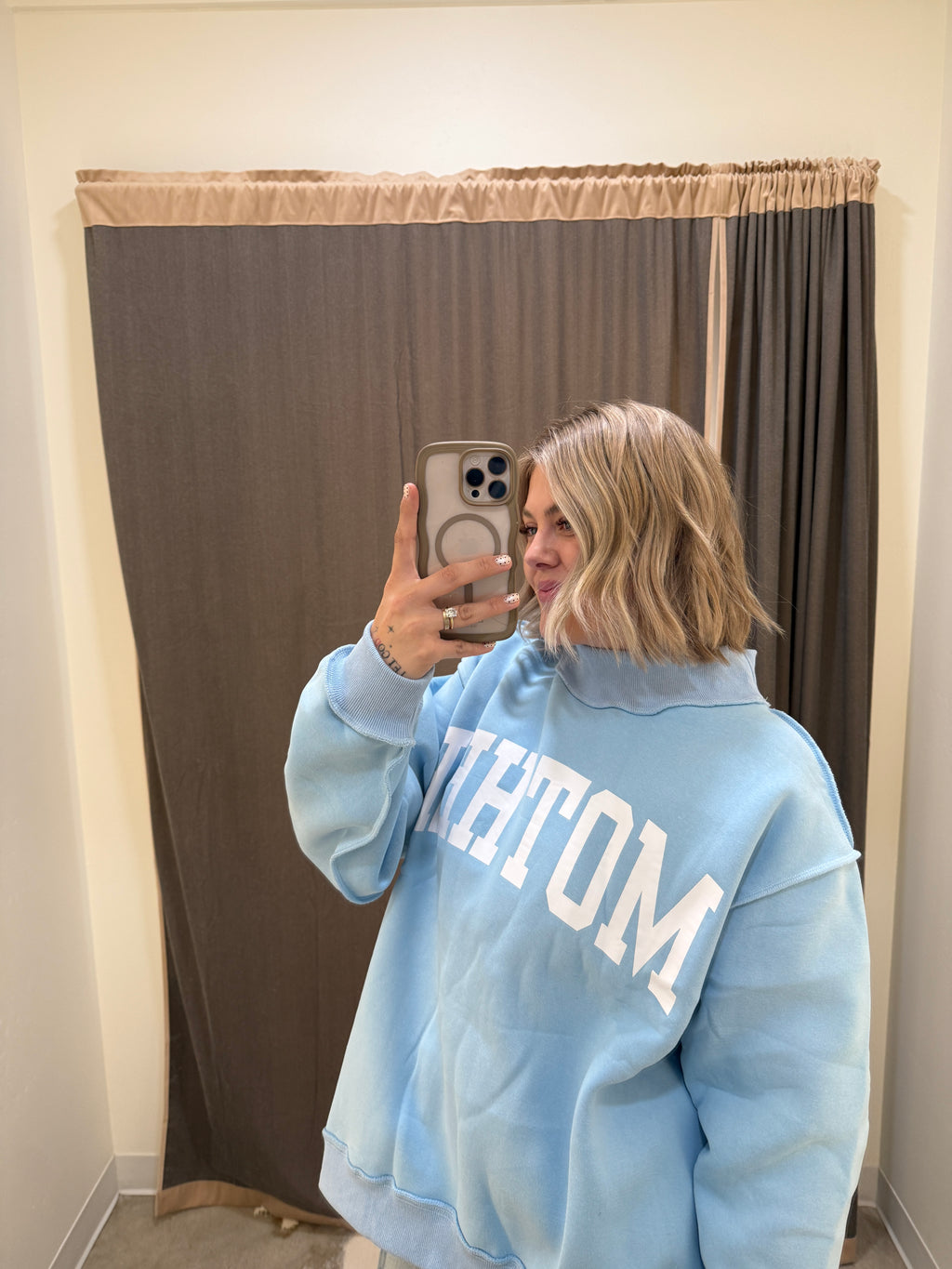 Mother Mock Neck - Sky Blue