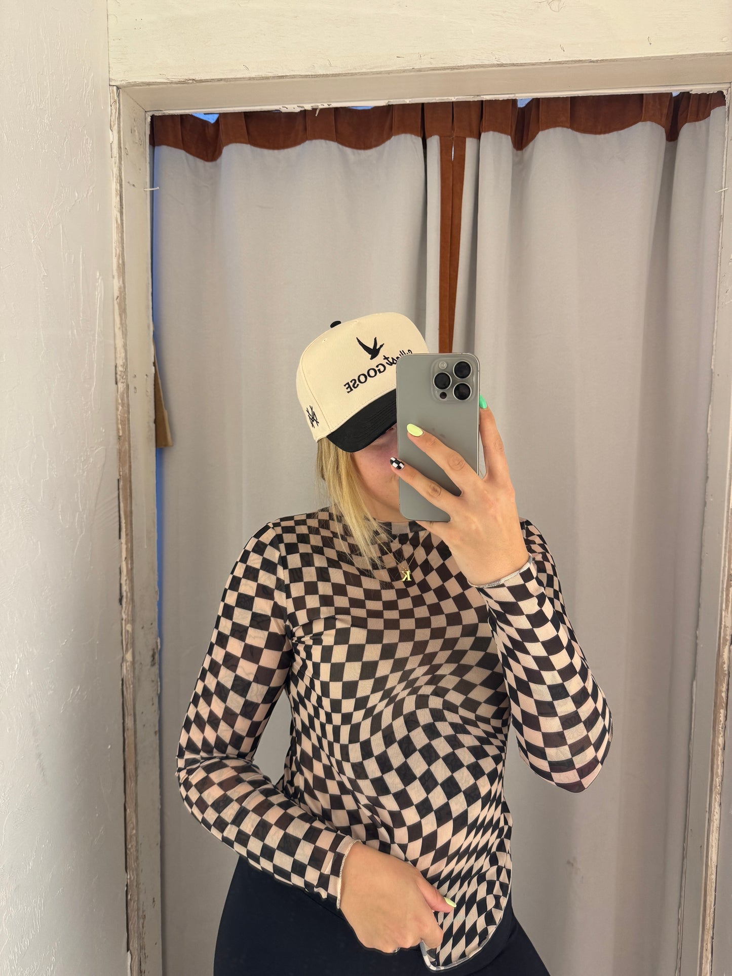 Checkered Laying Top (Multiple Colors)