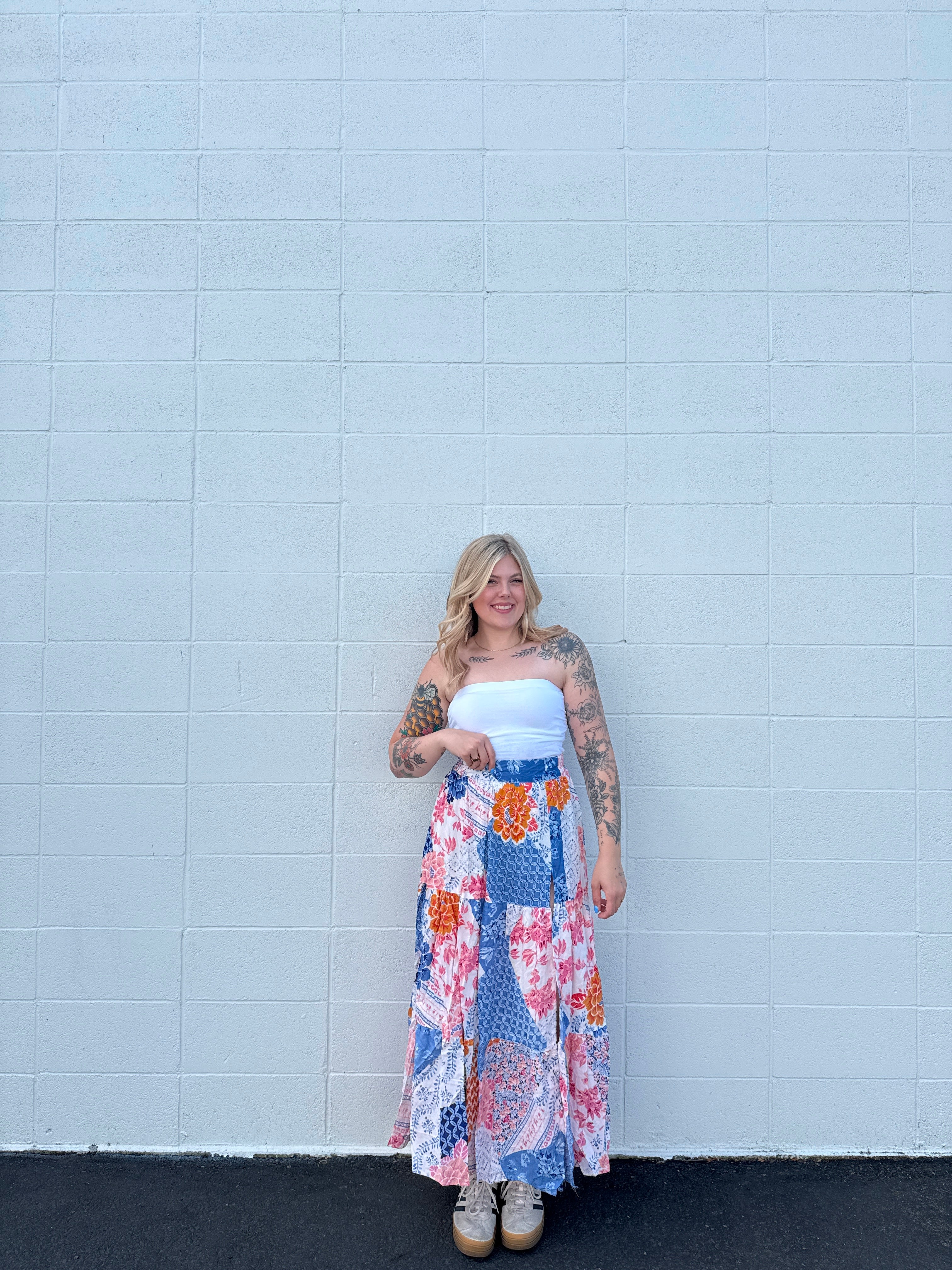 Quilted Dreams Maxi Skirt