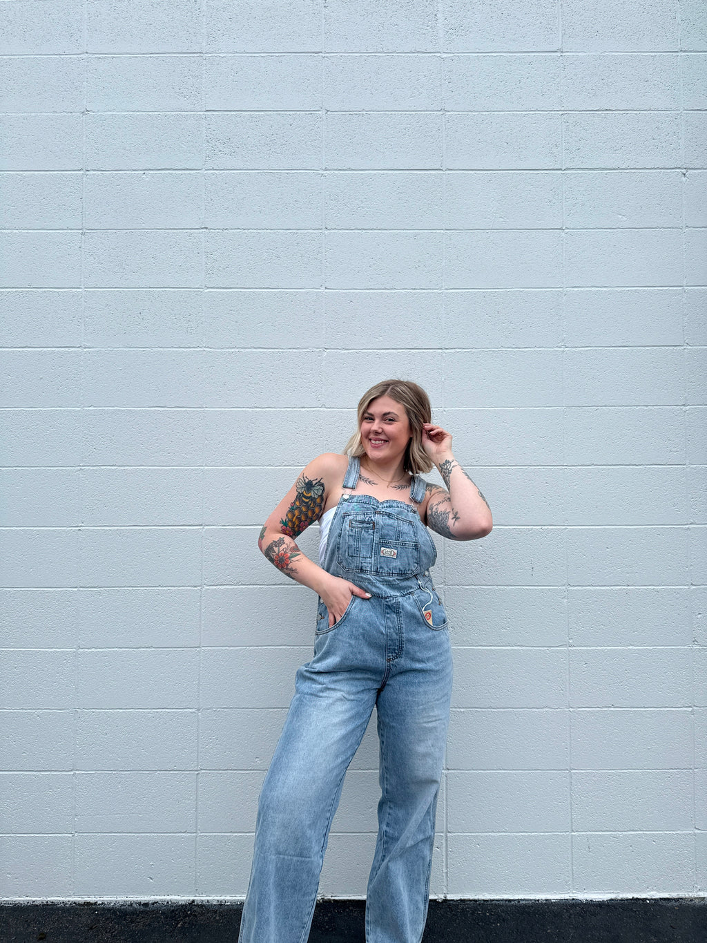 Light Wash Denim Overalls