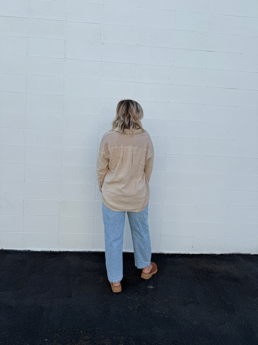 Mineral Washed Oversized Shacket